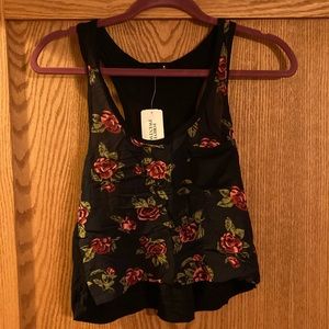 NEW Floral patterned crop top- size medium